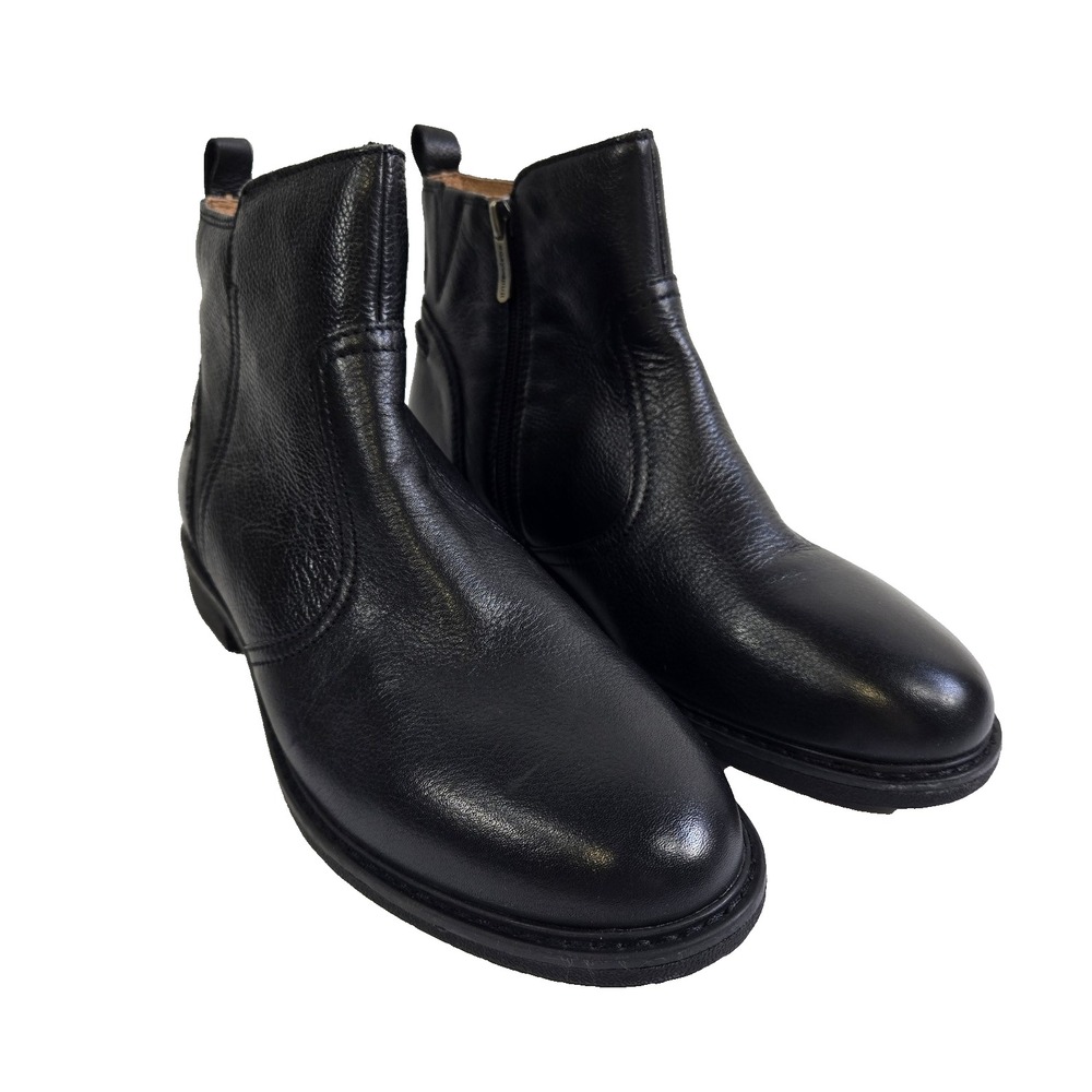 Easy Spirit Womens 9.5M Juna Black EFlex Leather Zip Booties NWOT